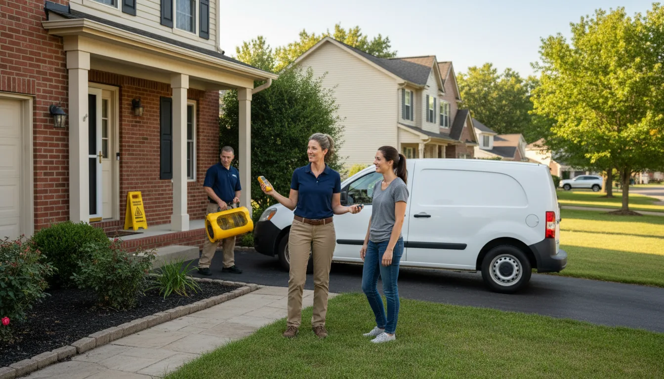 Residential water damage restoration in Overton, NE